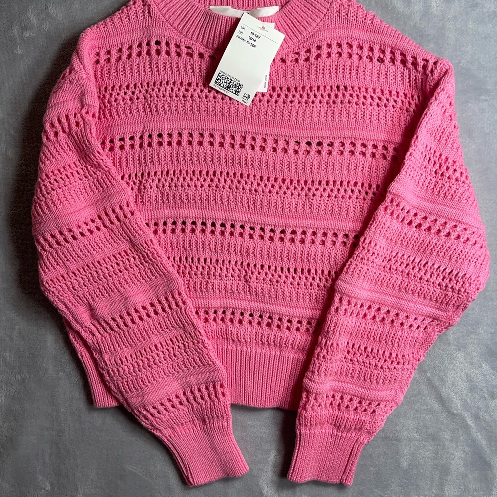H&M Vibrant Pink Crew Neck Sweater